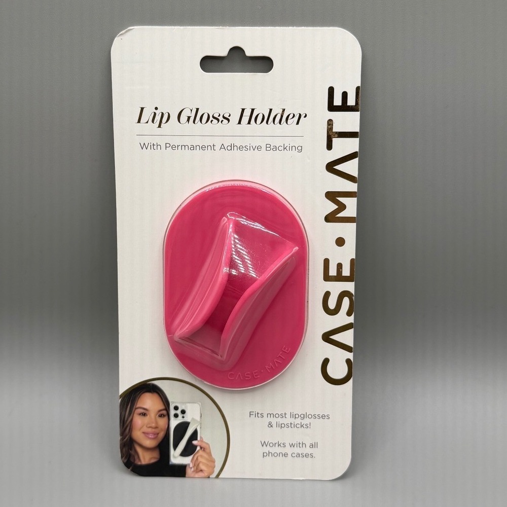 Case-Mate Lip Gloss Holder‎ Phone Accessory Pink Silicone Adhesive NEW